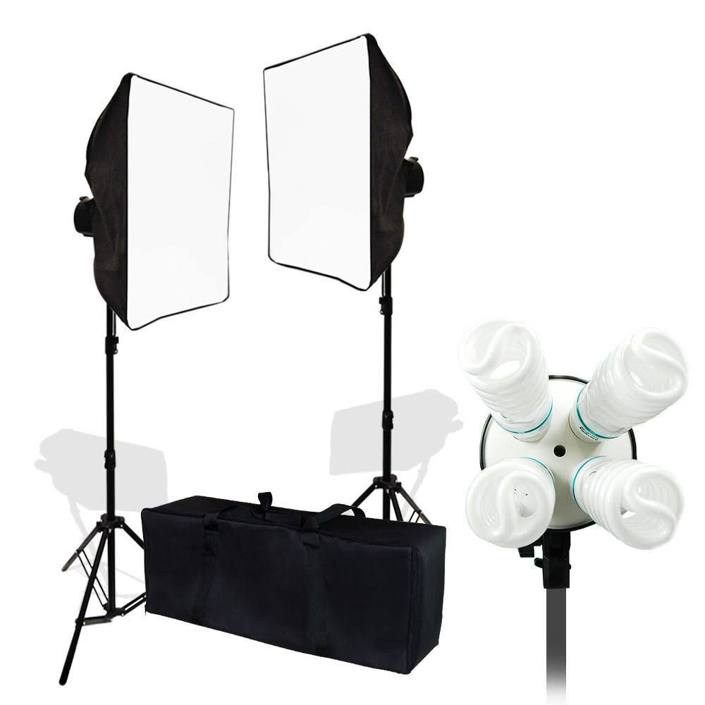 1600W Photography Softbox Light Stand Continuous Lighting Kit R8875