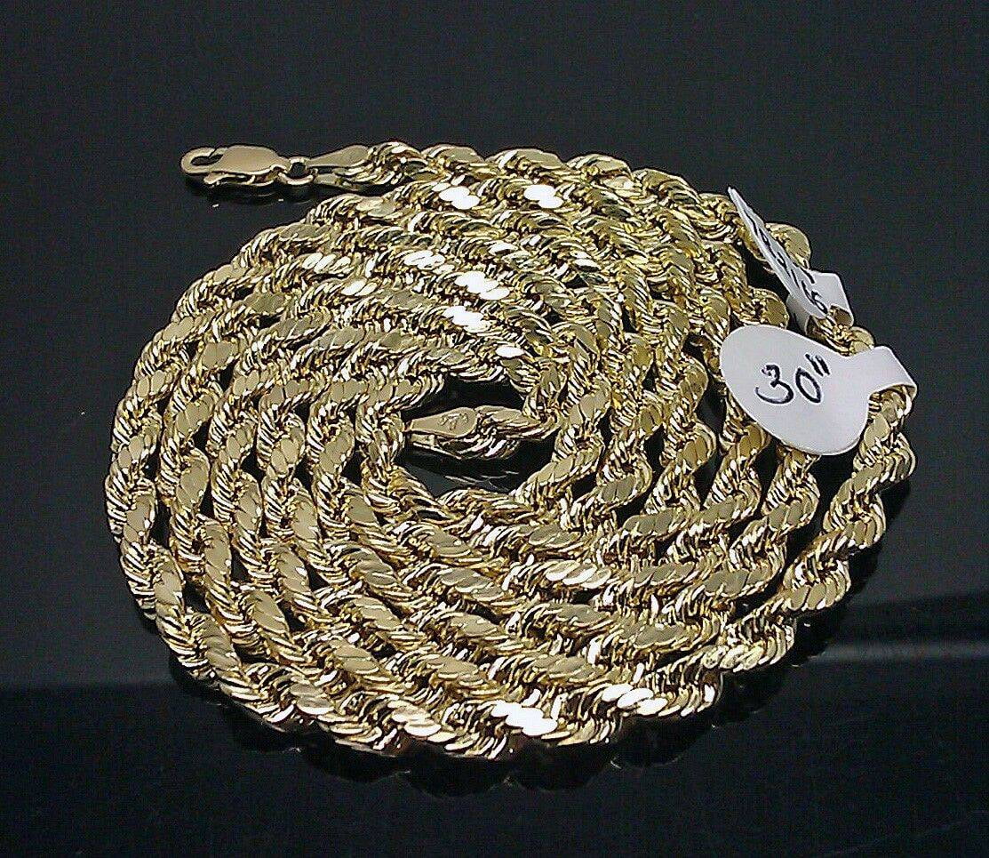 10K Yellow Gold Rope Chain 4mm 30 Inches T96392