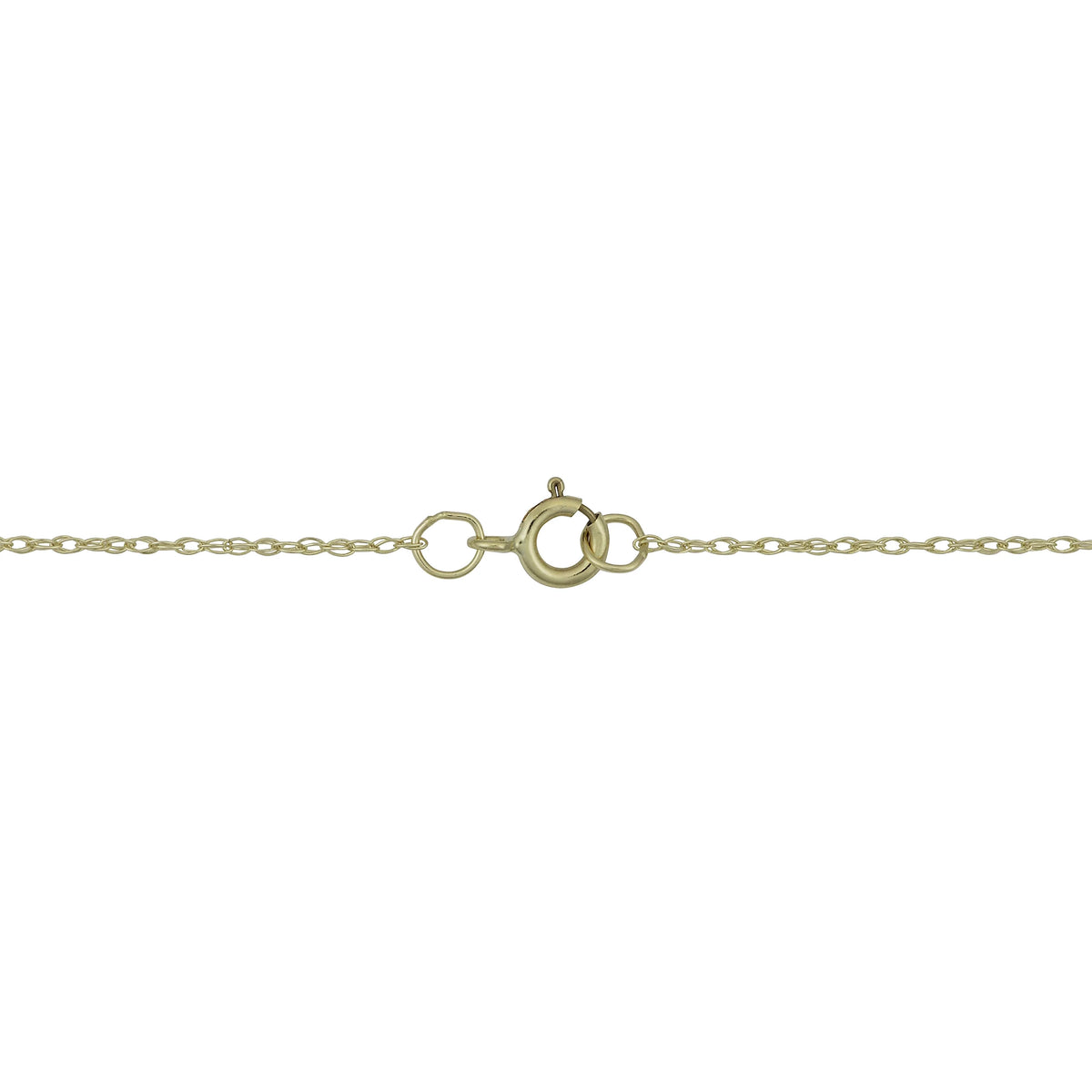 10k Yellow Gold High Polish Cross Pendant Rope Chain Necklace 18 inch F268675
