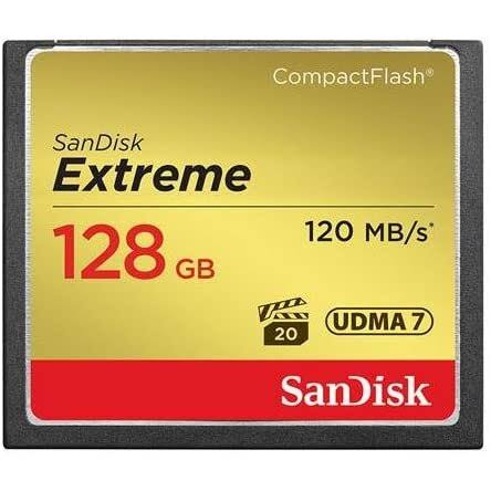 128GB Extreme Compact Flash Memory Card with 128GB UHS-I Class 10 U3 V30 E599330