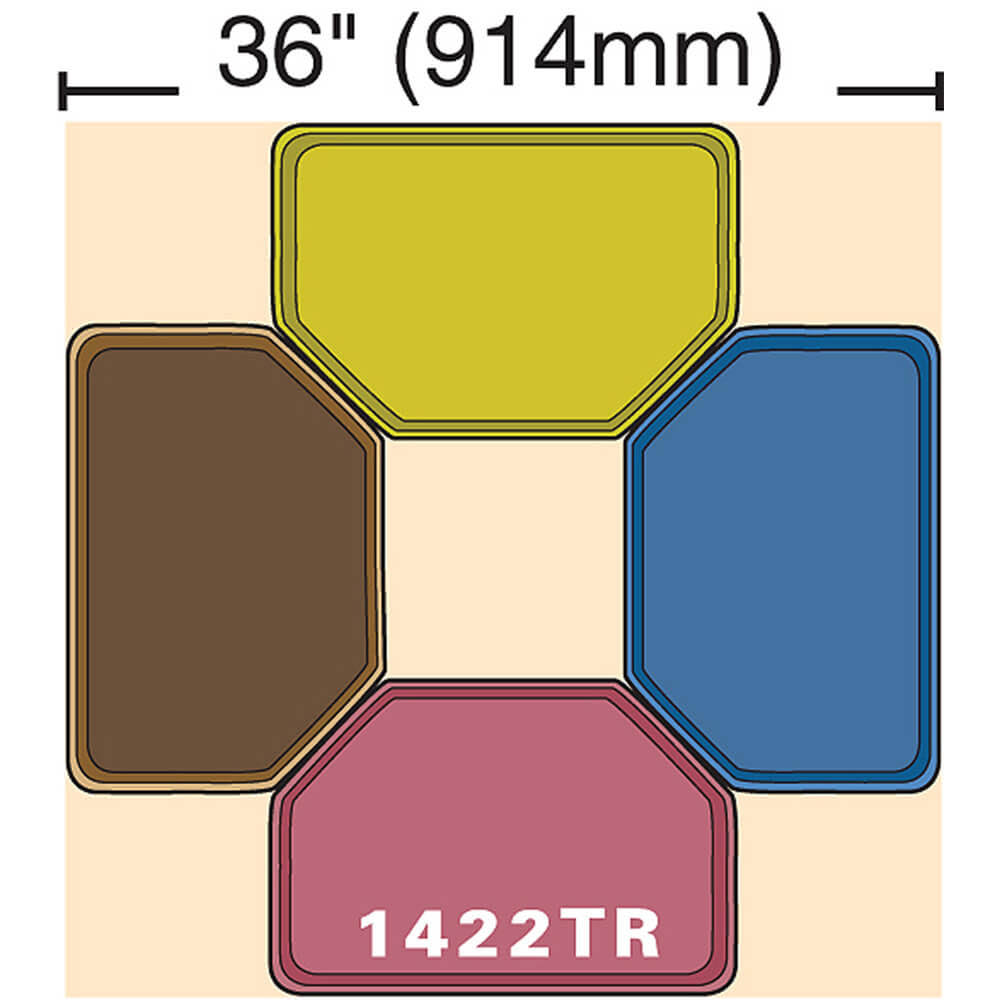 14x22 x 22x22 Trapezoid Camtray, Case of 12, Dark Peach F8052