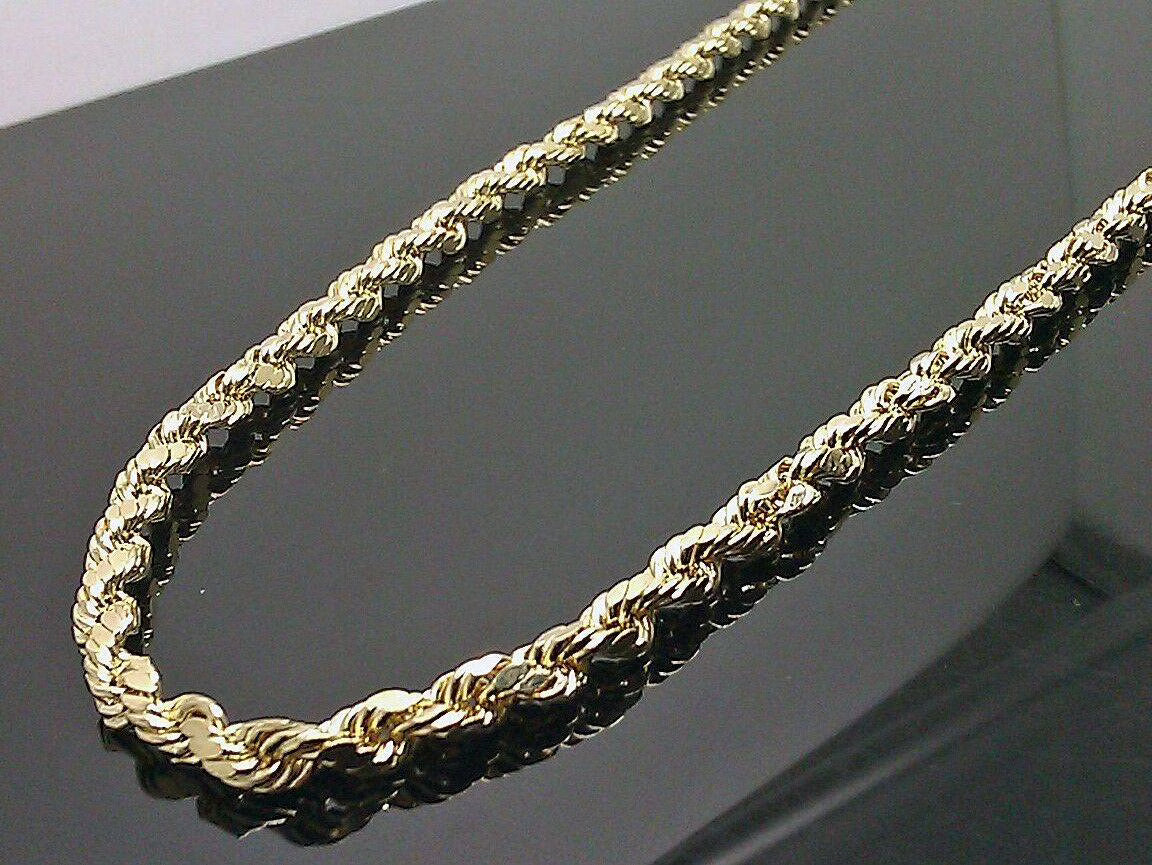 10K Yellow Gold Rope Chain 4mm 30 Inches T96392