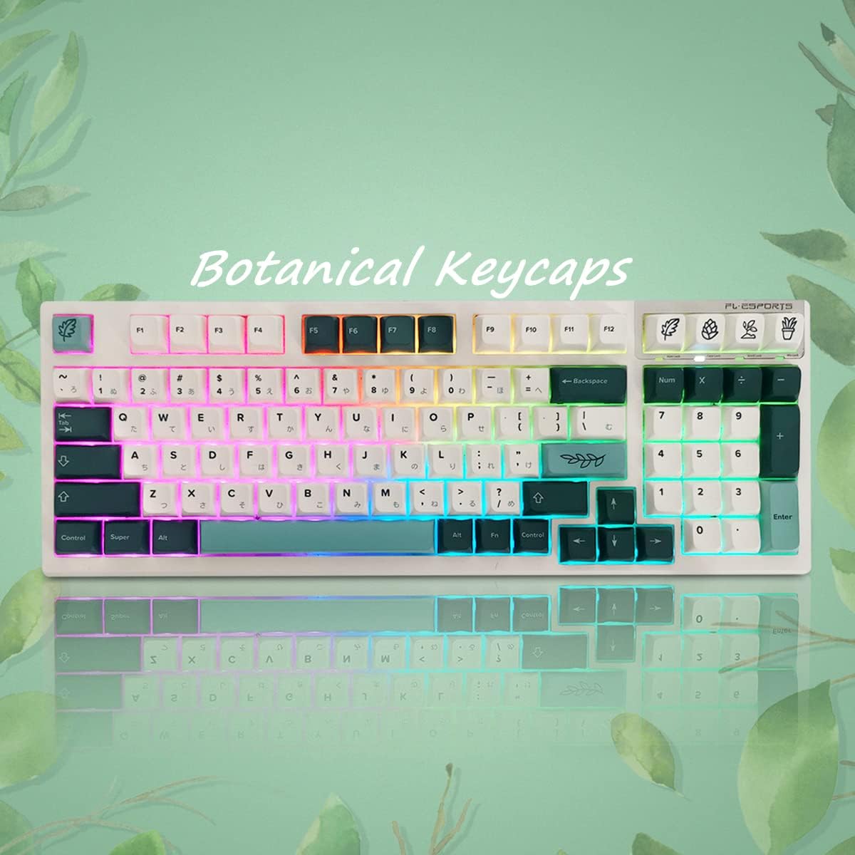 147 Keys PBT Botanical Keycaps for Mechanical Keyboard B9044