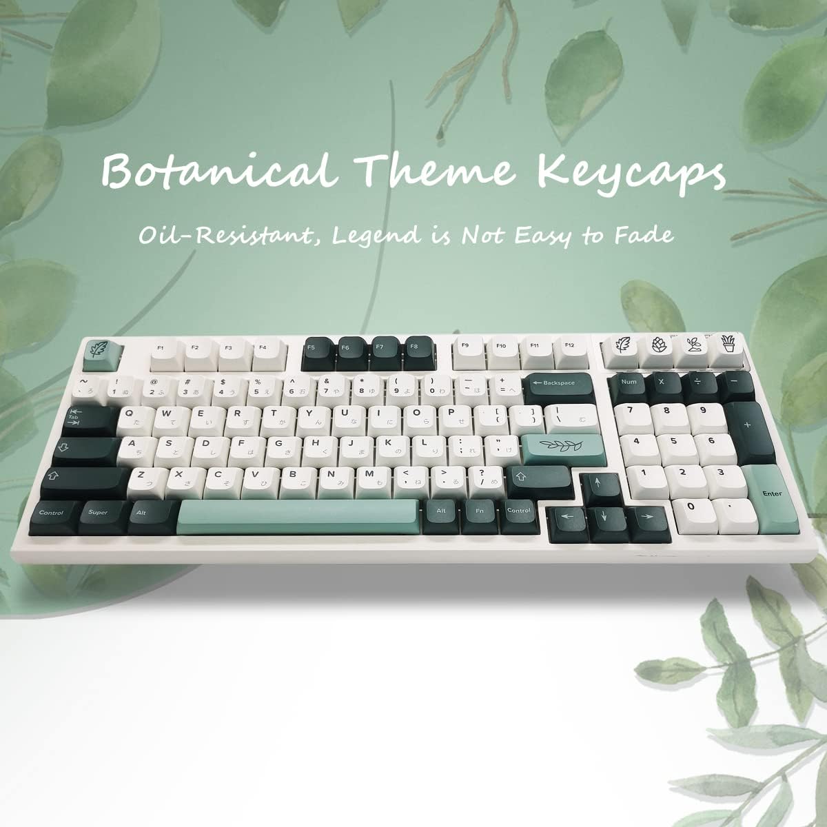 147 Keys PBT Botanical Keycaps for Mechanical Keyboard B9044