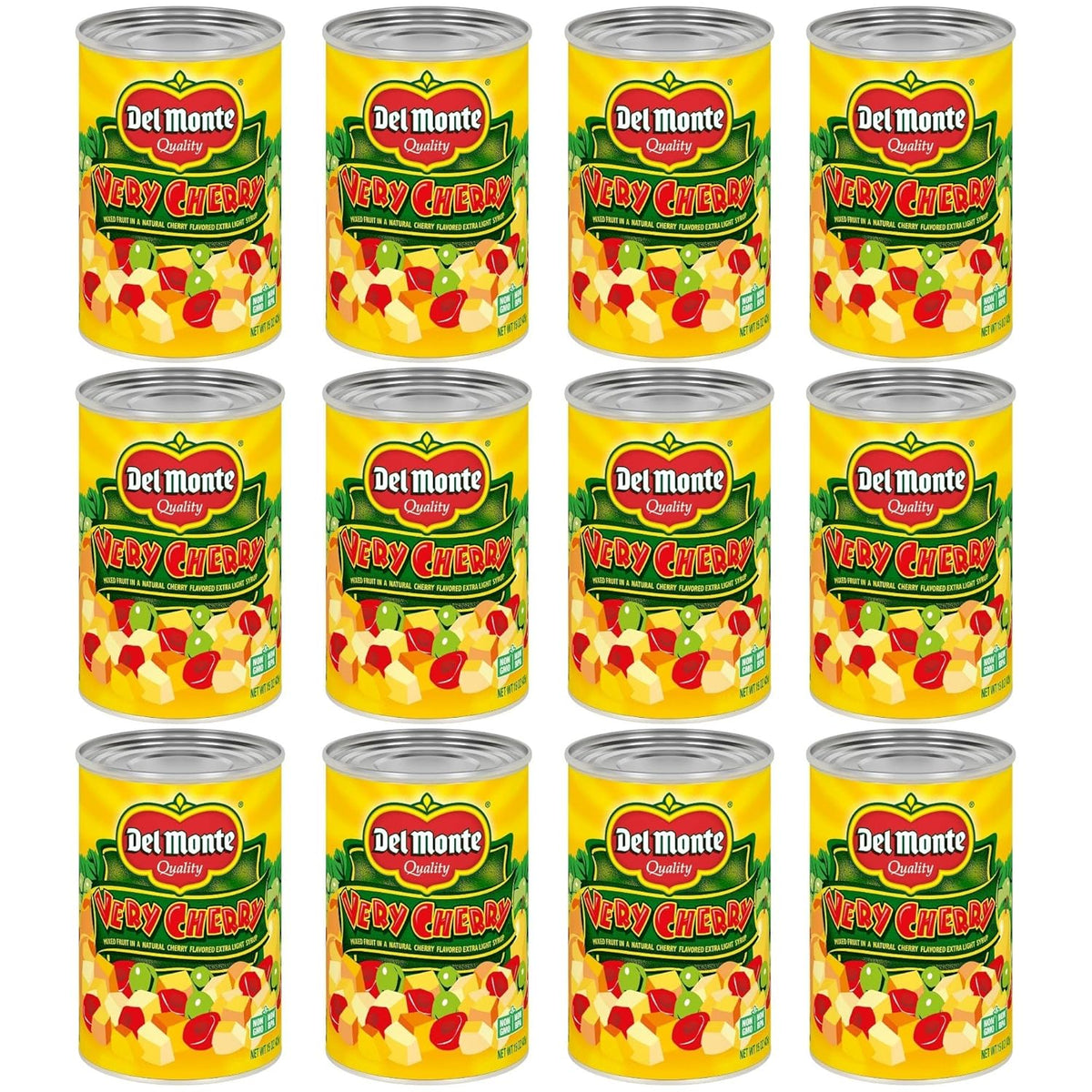 12 Pack 15 oz Canned Mixed Fruit in Extra Light Syrup C870179