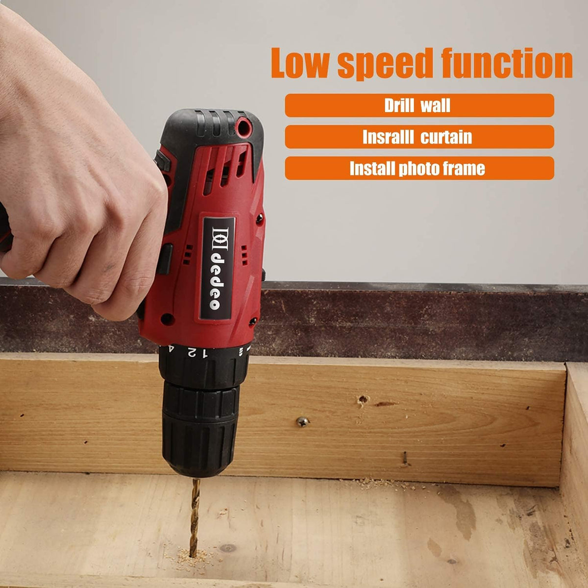 16.8V Cordless Drill Driver Tool Kit, 108-Piece Household Tool Kit Set Pack of 2 F371