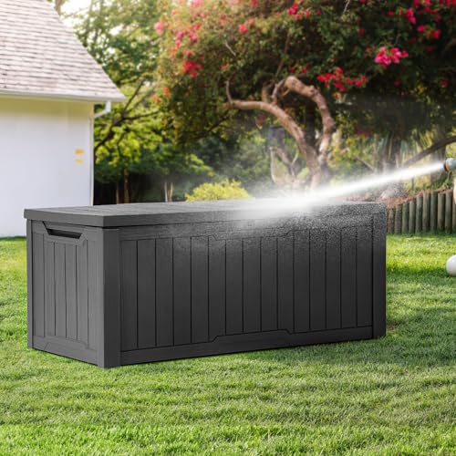 120 Gallon Waterproof Outdoor Storage Box (Light Brown) N344