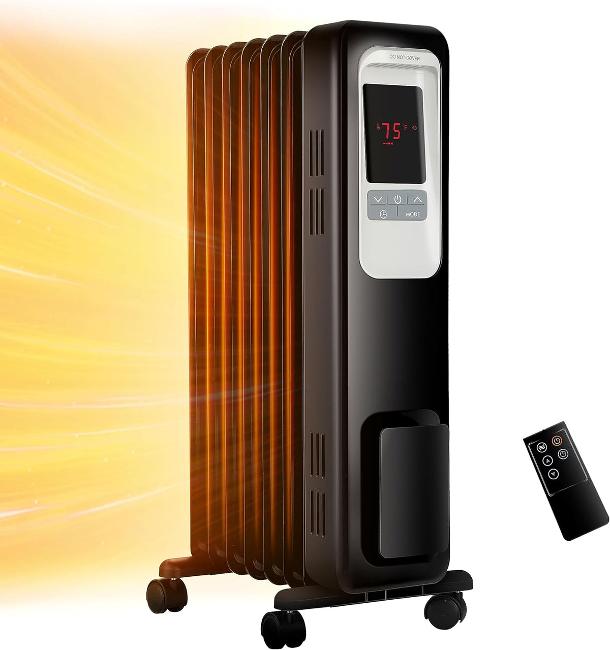 1500W Oil Filled Radiator Heater with Remote C3356