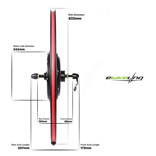 1500W 1200W Waterproof Ebike Conversion Kit with Battery Direct Drive 700C Front or Rear Wheel B67097