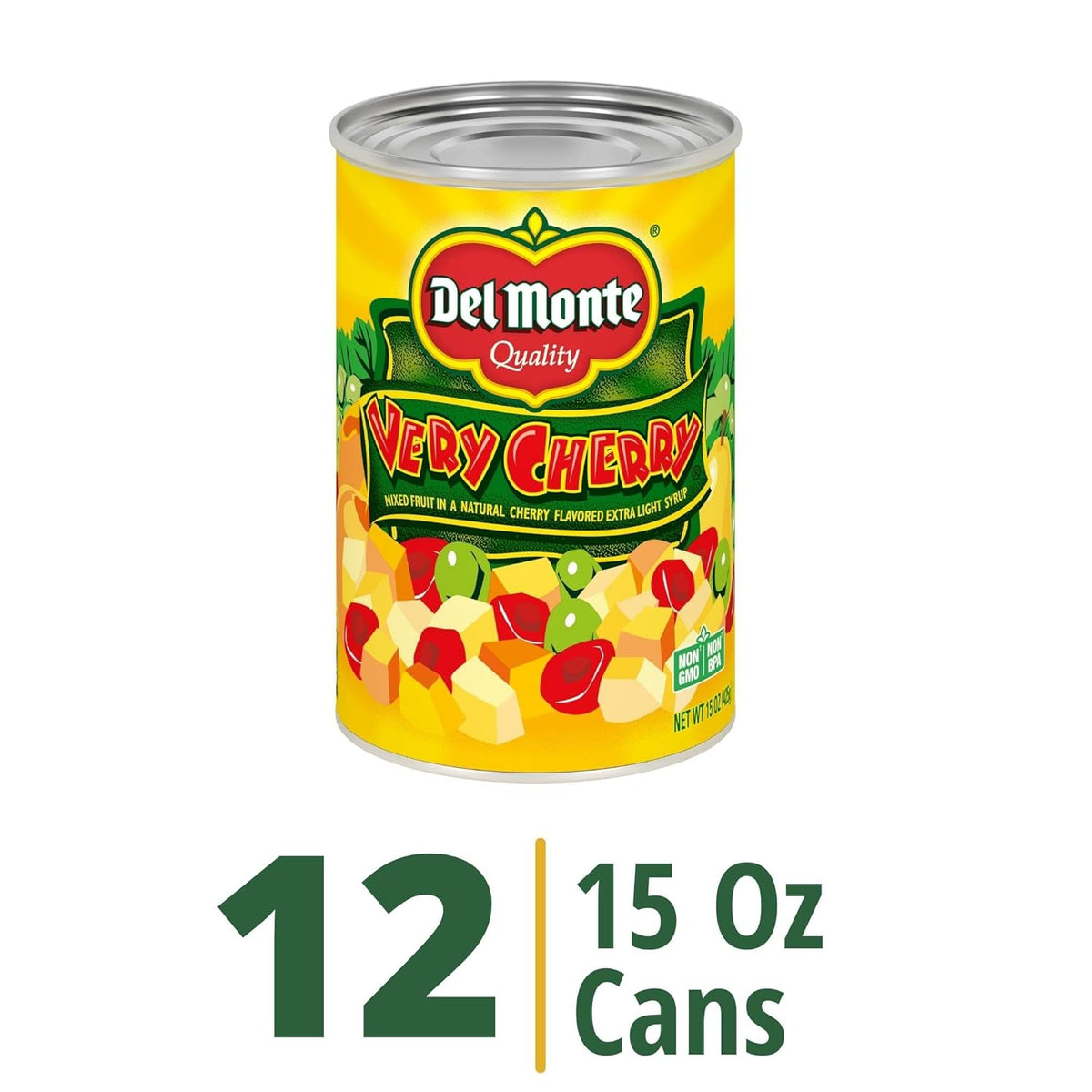 12 Pack 15 oz Canned Mixed Fruit in Extra Light Syrup C870179