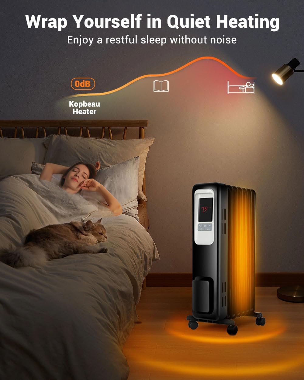1500W Oil Filled Radiator Heater with Remote C3356