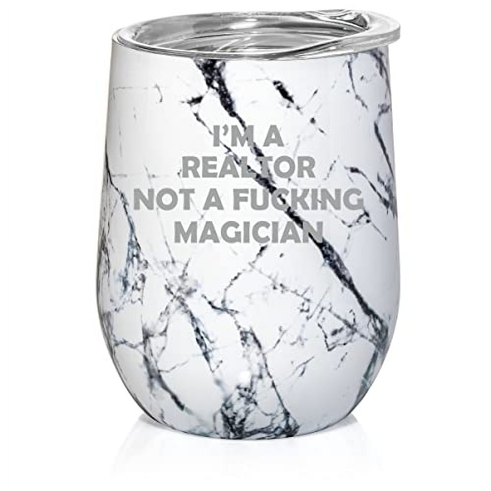 12 oz Double Wall Vacuum Insulated Stainless Steel Stemless Wine Tumbler Travel Mug With Lid L994009