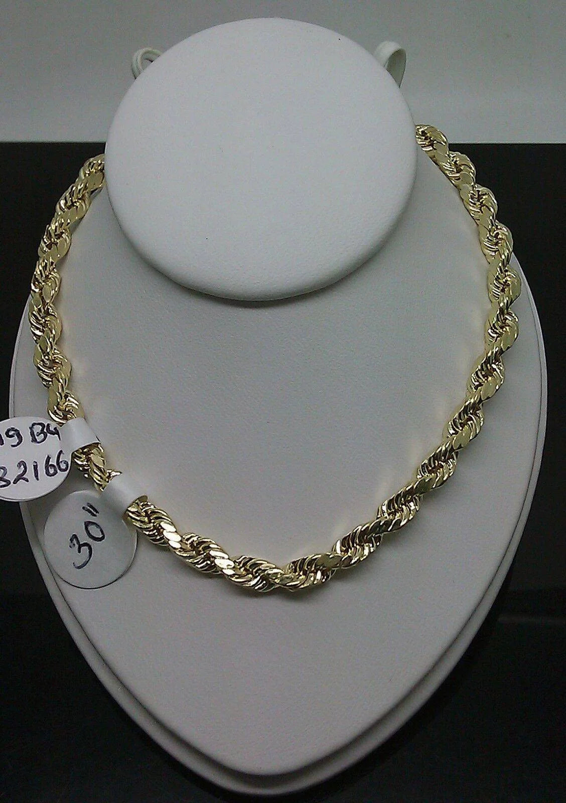 10K Yellow Gold Rope Chain 4mm 30 Inches T96392