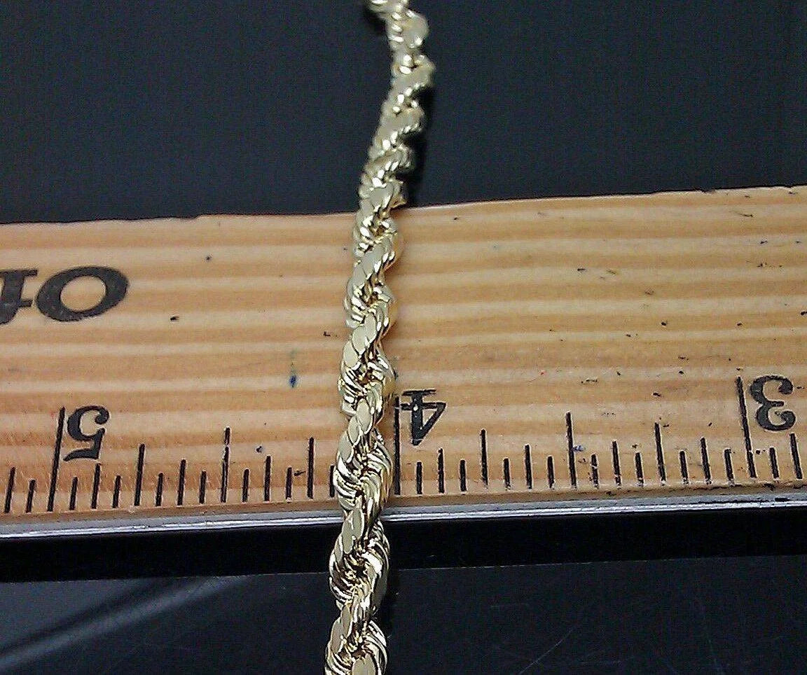 10K Yellow Gold Rope Chain 4mm 30 Inches T96392